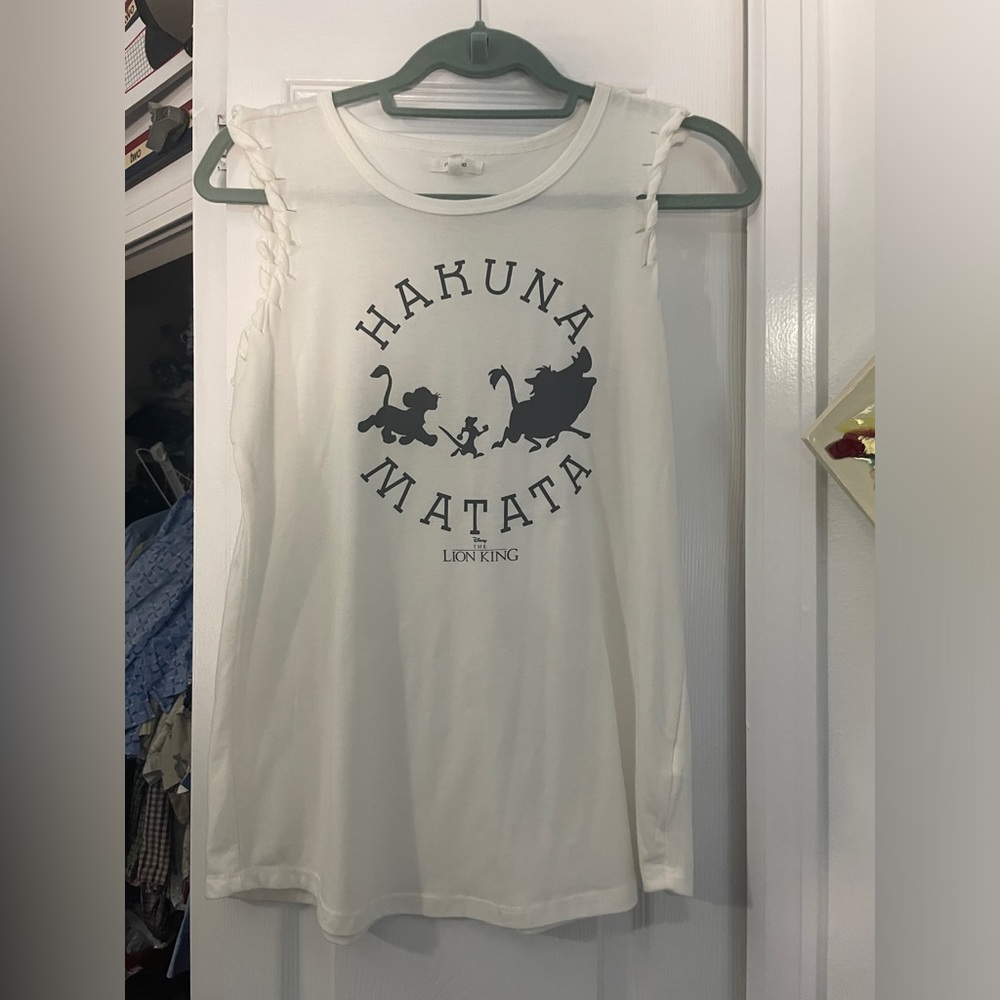 Women's Maurices Small Lion King White Graphic Tank